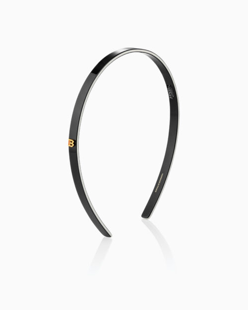 Acetate Headband Black/White Small