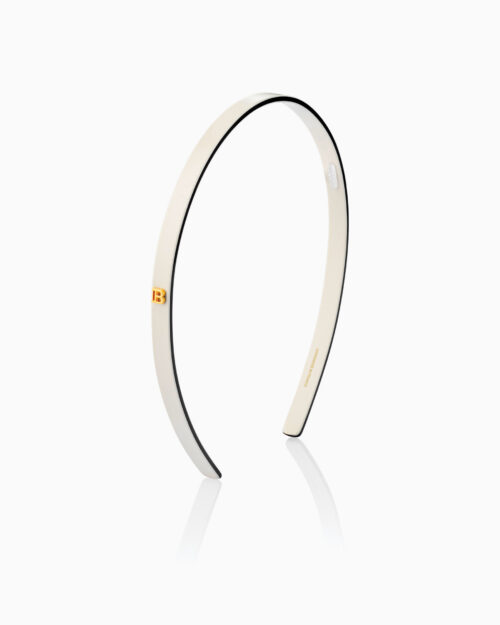 Acetate Headband White/Black Small